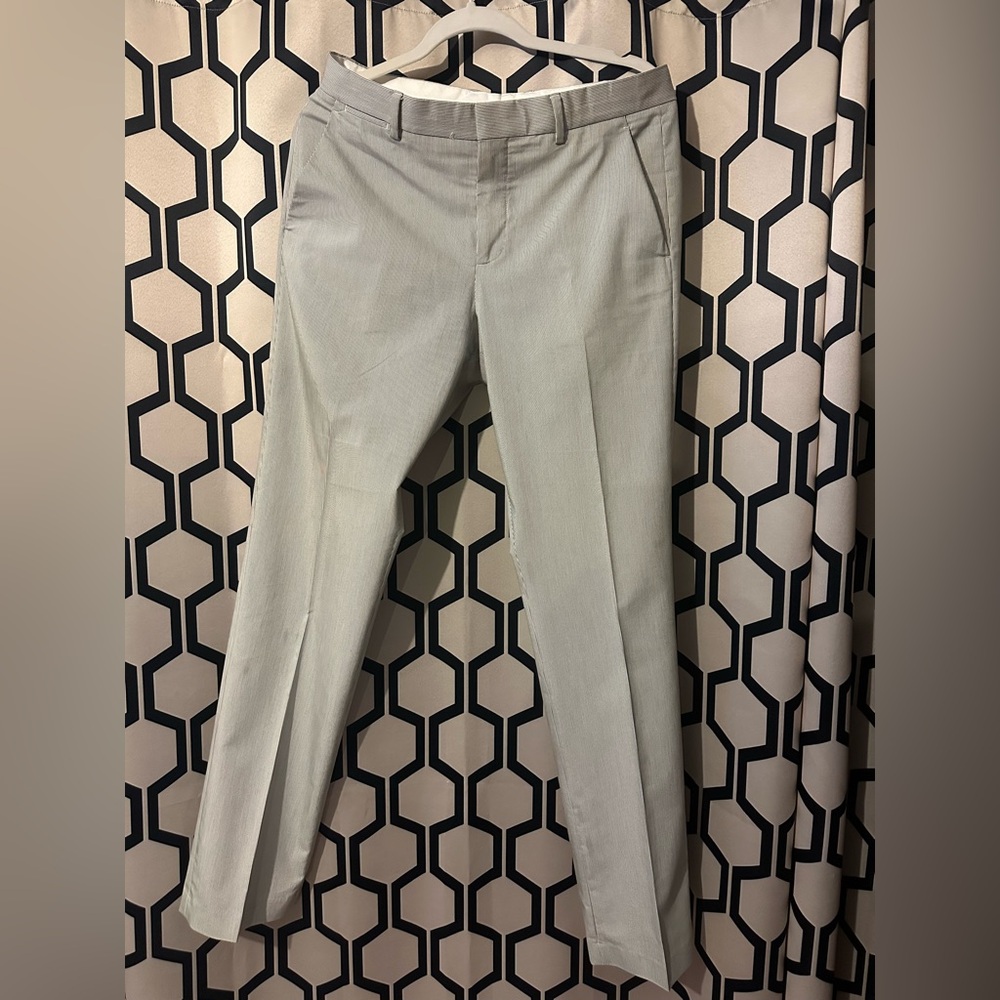 Express Slim Pinstripe Navy Men's Dress Pants